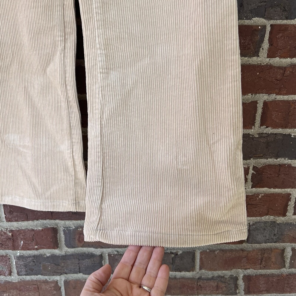Lauren Jeans Company Ralph Lauren Corduroy Flare Pants Women Size 10 Almond NWT - Picture 2 of 9